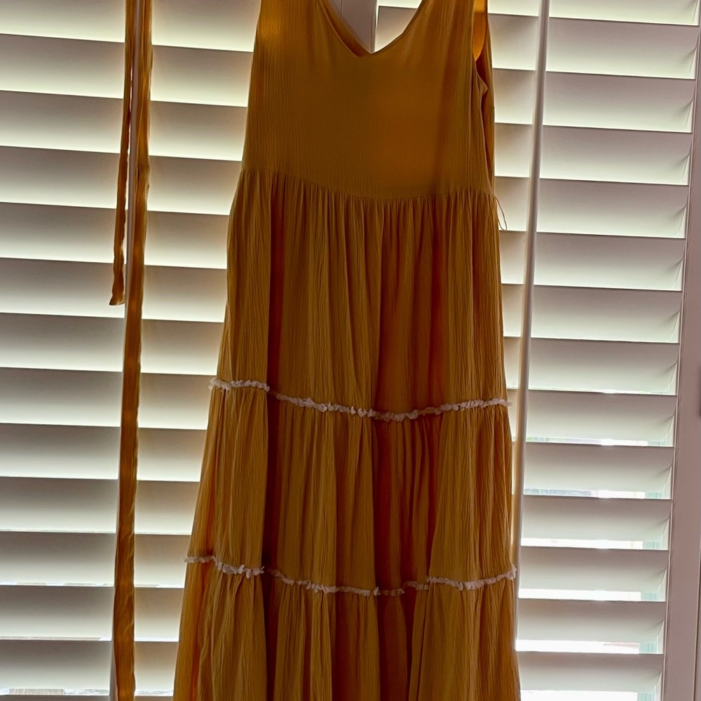 Joie Embroidered Yellow Sleeveless Midi-dress - Excellent Condition 🌷 - Picture 10 of 14